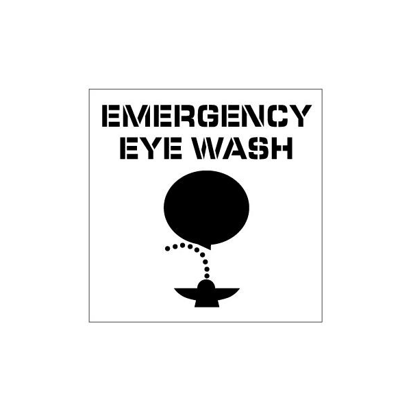 Plant Marking Stencil 20x20 - Emergency Eye Wash